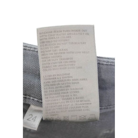 L'Agence Womens High Rise Andrea Skinny Ankle Leg Denim Jeans Gray Size 24 - Picture 7 of 7
